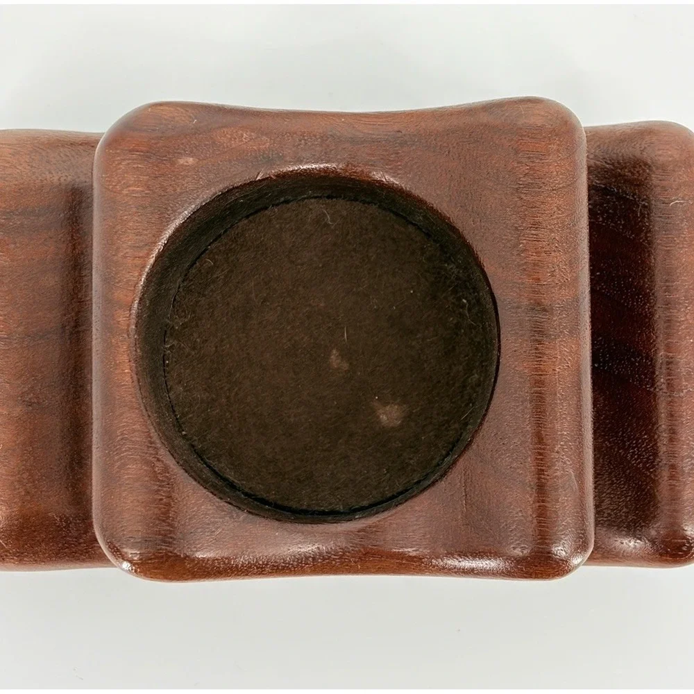 Vintage Fred and Marilyn Buss Black Walnut Trinket Puzzle Jewelry Box Unsigned